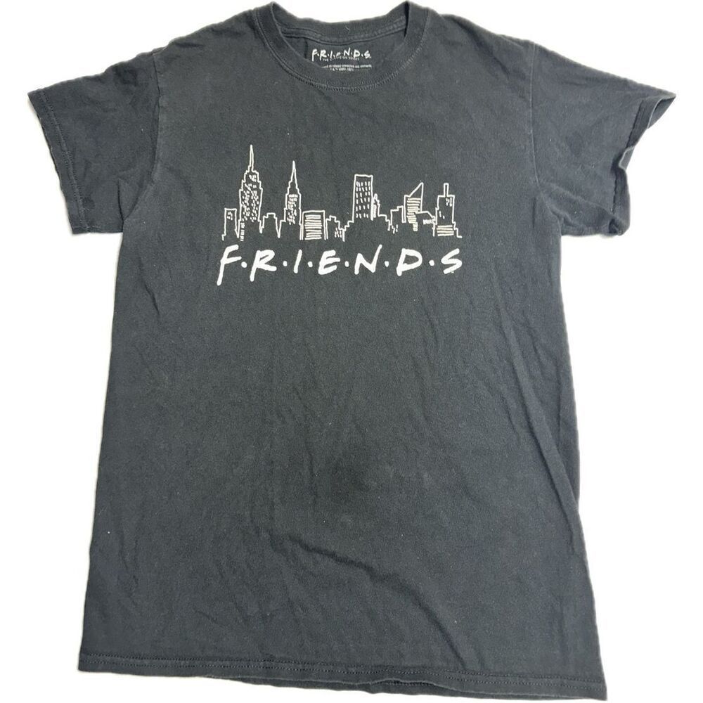 FRIENDS TVShow Retro New York‎ City Short Sleeve T-Shirt Men's Black XS